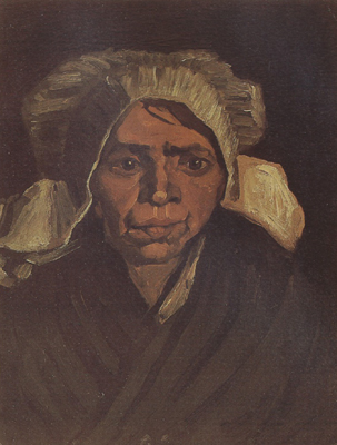 Vincent Van Gogh Head of a Peasant Woman with White Cap (nn04)